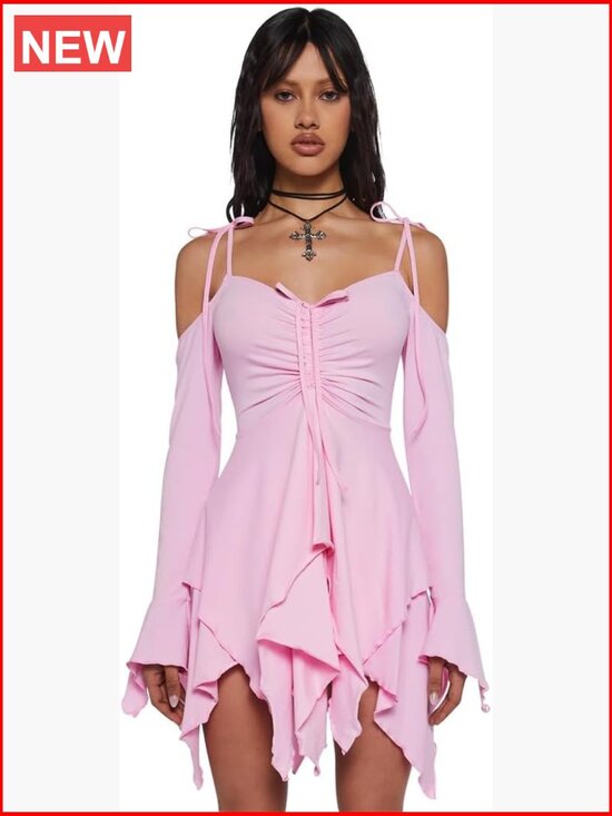 Other - Fairycore Handkerchief Dress with Adjustable Ties